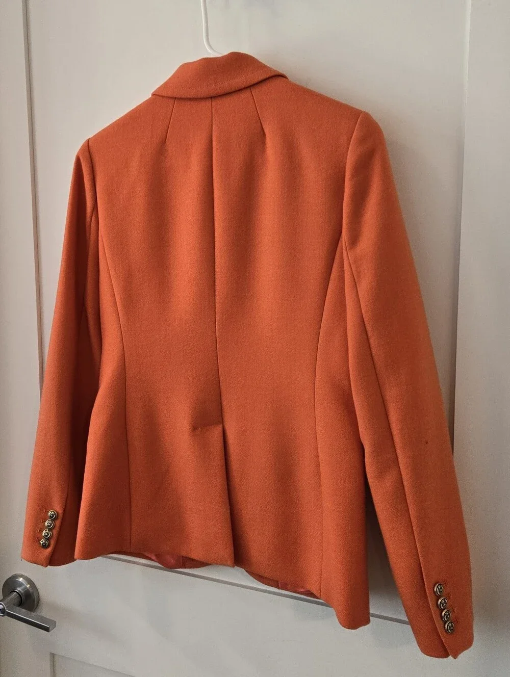 J.Crew Orange 100% Wool Blazer Sz 6